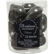 Hart glas mix enamel-matt zilver kroontje II