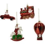 Hanger kunststof 4ass train-santa on car-hot-air balloon-santan on roc...