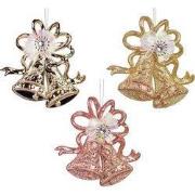 Orn.plc klok roze l8cm