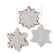 Orn.claydgh sneeuwvlok l11cm