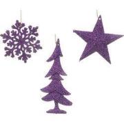 Hanger plastic l0.8b10.5h10.5 cm vlt kerst