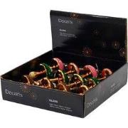 Paddenstoel glas l7b7h9.5 cm ass kerst