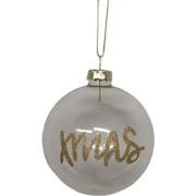 Kerstbal xmax helder goud