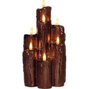 Druipkaars 7x3d vlam 25,5x15 cm brons