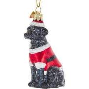 3-3.5 inch Noble Gems Glass Dog W/Santa 10,922x7,112x7,62 cm kerstorna...