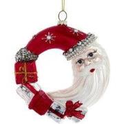 Glas kerstkrans 13 cm ornament