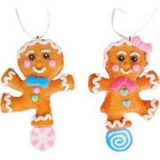 4.375 inch H Dough Gingerbread Orna X 2. 5x5x10 cm kerstornament