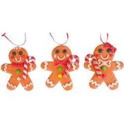 4.75 inch H Clay Dough Gingerbread Orna X 3. 5x5x10 cm kerstornament