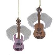 Gitaar met engelenvleugels 2A 9 cm ornament II