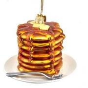 Glas NG pannenkoeken 8 cm ornament