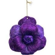 Plastic bloem 10 cm ornament IX