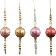 Plastic ijspegel&bol 4A 22 cm ornament