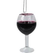 Glas glas l4.1b4.1h7.9 cm rood/helder