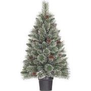 Vandans kerstboom potted groen frosted TIPS 96 h90xd48cm