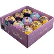 Kerstballen set polyfoam Moana 9 stuks 7,5 cm