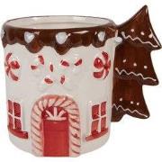 Clayre & Eef Mok 400 ml Wit Keramiek Kerstboom