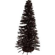 Clayre & Eef Kerstdecoratie Beeld Kerstboom Ø 17x30 cm Bruin Hout