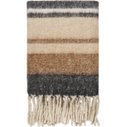 Bobbie plaid zwart/bruin - 170 x 130 cm