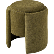 Sebastiaan poef donkergroen - met opbergruimte - Ø 42 x 44 cm