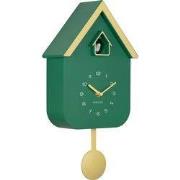 Karlsson - Wandklok Dupla Color Cuckoo - Retro green & soft yellow
