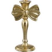 Mica Decorations Kandelaar met Strik - L11 x B8 x H20 cm - Aluminium -...