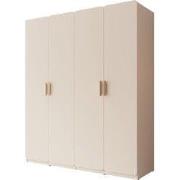 Meubella - Luzon - Kledingkast 4 deurs - Beige - 179x58x210 cm