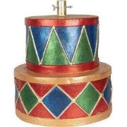 Clayre & Eef Kerstboom Standaard Trommel Ø 40x46 cm Blauw Keramisch ma...