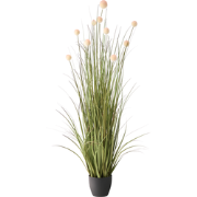 POMPOM GRASS - Kunstplant - Groen/Bruin - 120 cm - Synthetisch