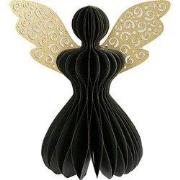 Papieren Engel Glitter 30 cm - Donkergroen