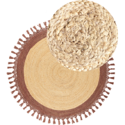 MARTS - Vloerkleed - Beige/Bruin - 140 cm - Jute