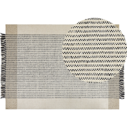 DIVARLI - Modern vloerkleed - Lichtbeige - 140 x 200 cm - Wol