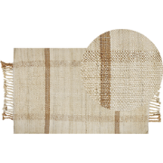 YELMEZ - Modern vloerkleed - Lichtbeige - 80 x 150 cm - Jute