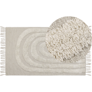 HAKKARI  - Vloerkleed - Lichtbeige - 80 x 150 cm - Katoen