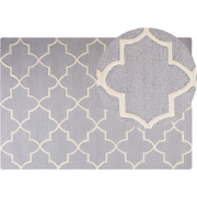 SILVAN - Laagpolig vloerkleed - Lichtgrijs - 140 x 200 cm - Wol