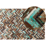 AMASYA - Laagpolig vloerkleed - Bruin - 140 x 200 cm - Koeienhuid