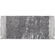 HANLI  - Vloerkleed - Grijs - 80 x 150 cm - Viscose
