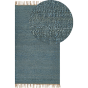 LUNIA - Jute vloerkleed - Turquoise - 80 x 150 cm - Jute