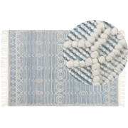 ORHANELI - Modern vloerkleed - Blauw - 160 x 230 cm - Wol