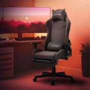 Gaming stoel grijs/rood stof ML-Design