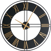 PERIGNY - Wandklok - Zwart - Metaal