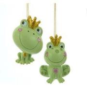 2.75 inch Resin Frog Orn 2/Asstd. 6,35x5,08x3,81 cm kerstornament