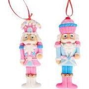 5.625 inch H Clay Dough Nutcracker Orna X 2. 5x5x10 cm kerstornament