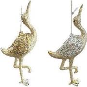 Plastic flamingo 2A 14 cm ornament