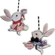 Hout konijn 2A 13 cm ornament