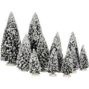 Evergreen tree assorted 12 pieces - l29xw9xh30cm