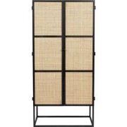 Housecraft Living Guuji Kast Hoog 2 deurs Rotan/ Metaal