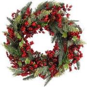 Mica Decorations Norah Kerstkrans met Dennenappels - H13 x Ø50 cm - Ro...