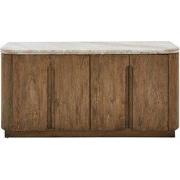 Dressoir van massief hout en marmer BUREN