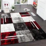 Laagpolig Vloerkleed - Diamesa - Modern - Grijs / Rood - 200x290 cm