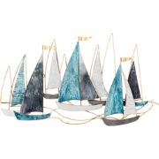 BOHRIUM - Wanddecoratie - Blauw/Goud - Metaal